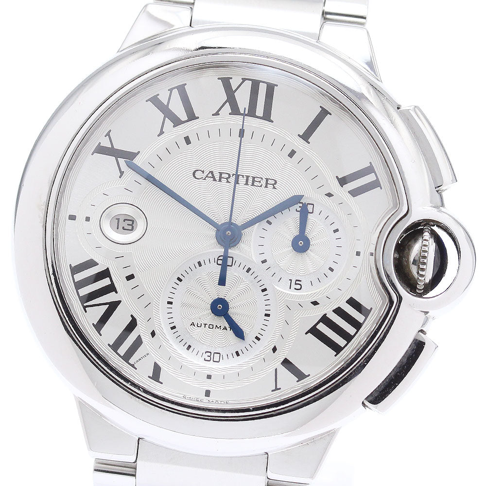 CARTIER Baron Blue XL W6920002 Date Chronograph Automatic Men's Watch_870651
