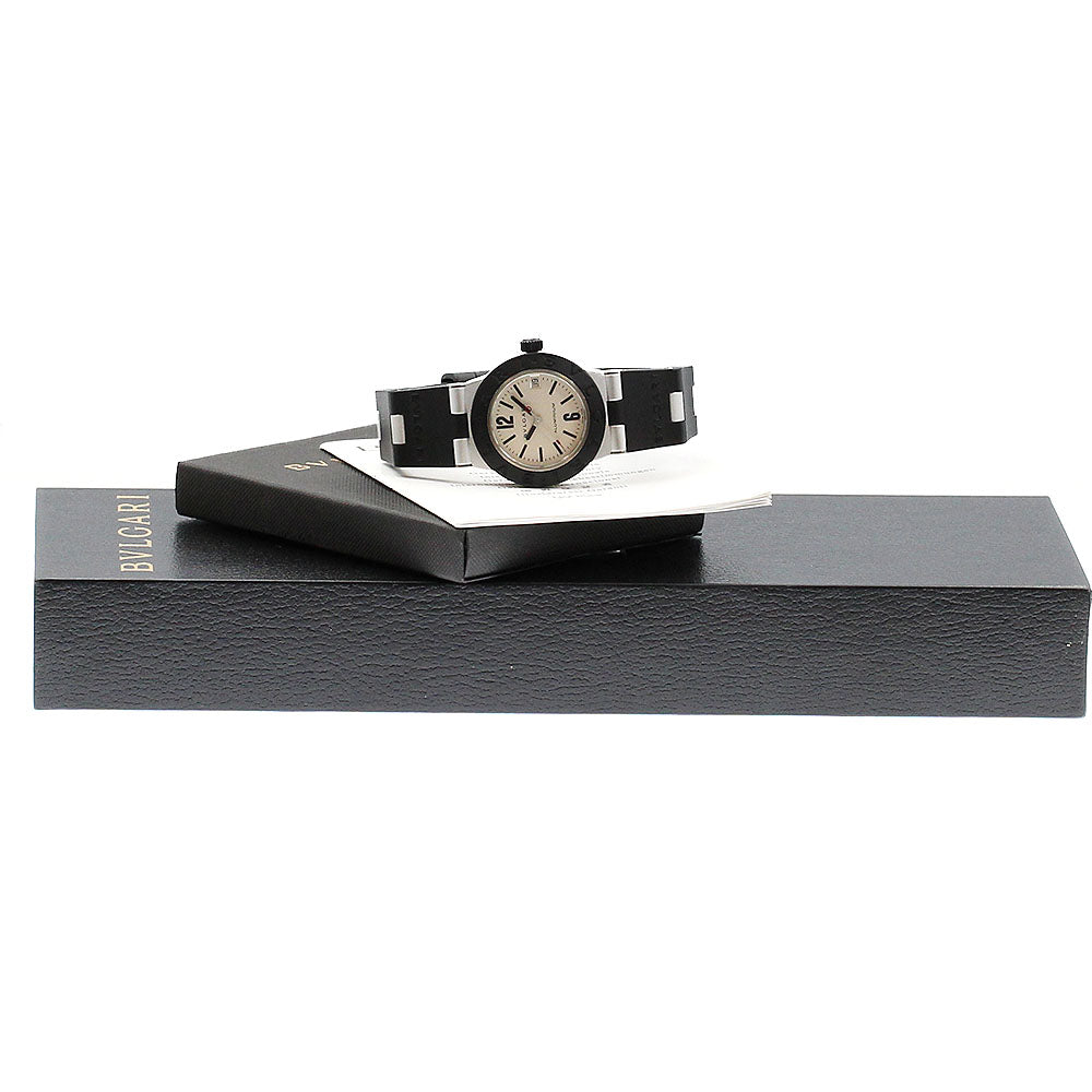 BVLGARI aluminum AL32TA Date Silver Dial Quartz Boy's Watch_870661