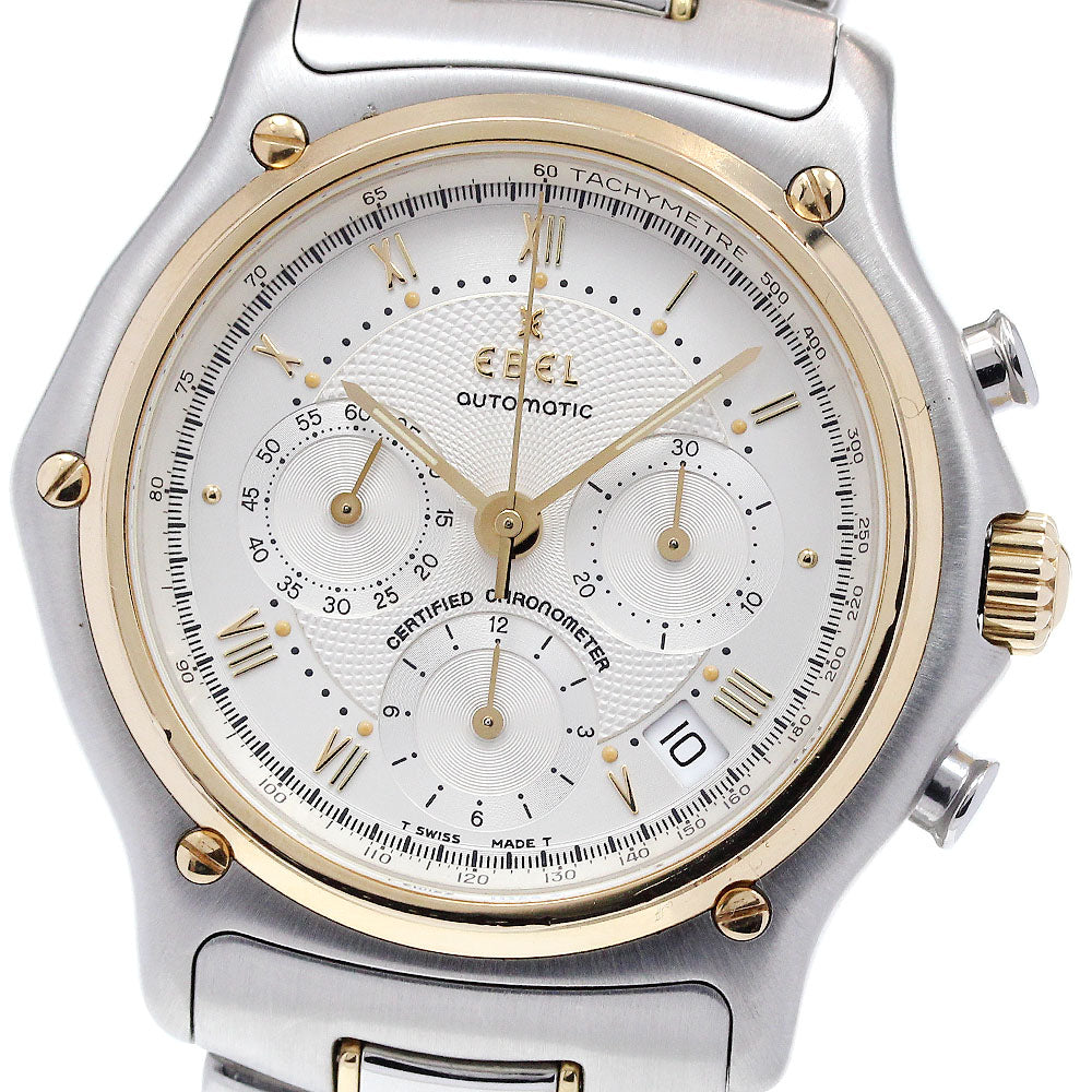EBEL Le Modulor 1137241 K18YG chronograph Silver Dial AT Men's Watch_870751