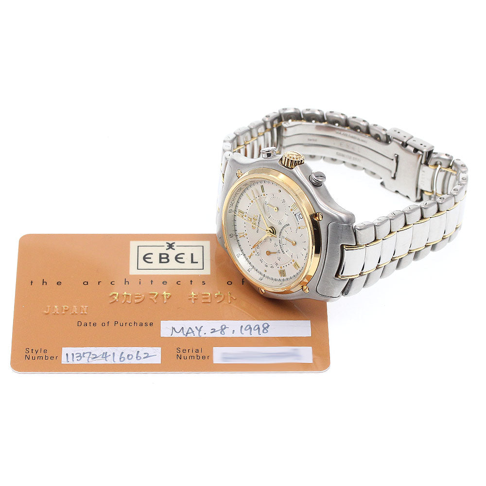 EBEL Le Modulor 1137241 K18YG chronograph Silver Dial AT Men's Watch_870751