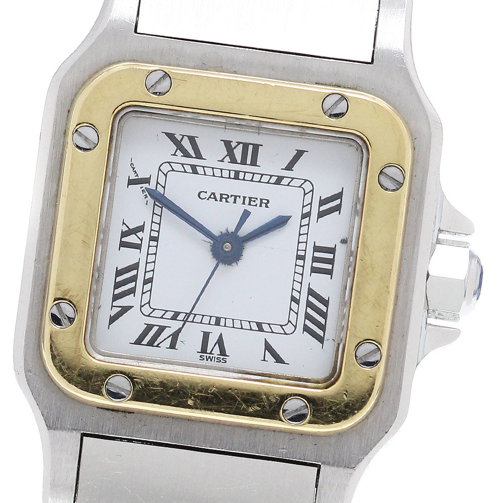 CARTIER Santos GalbeeSM Godron Bracelet White Dial Automatic Ladies Watch_870770