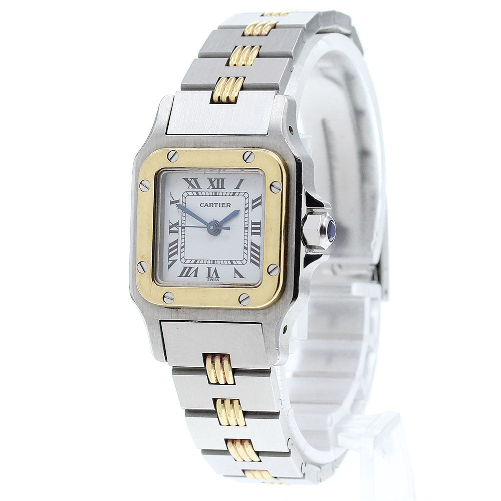CARTIER Santos GalbeeSM Godron Bracelet White Dial Automatic Ladies Watch_870770