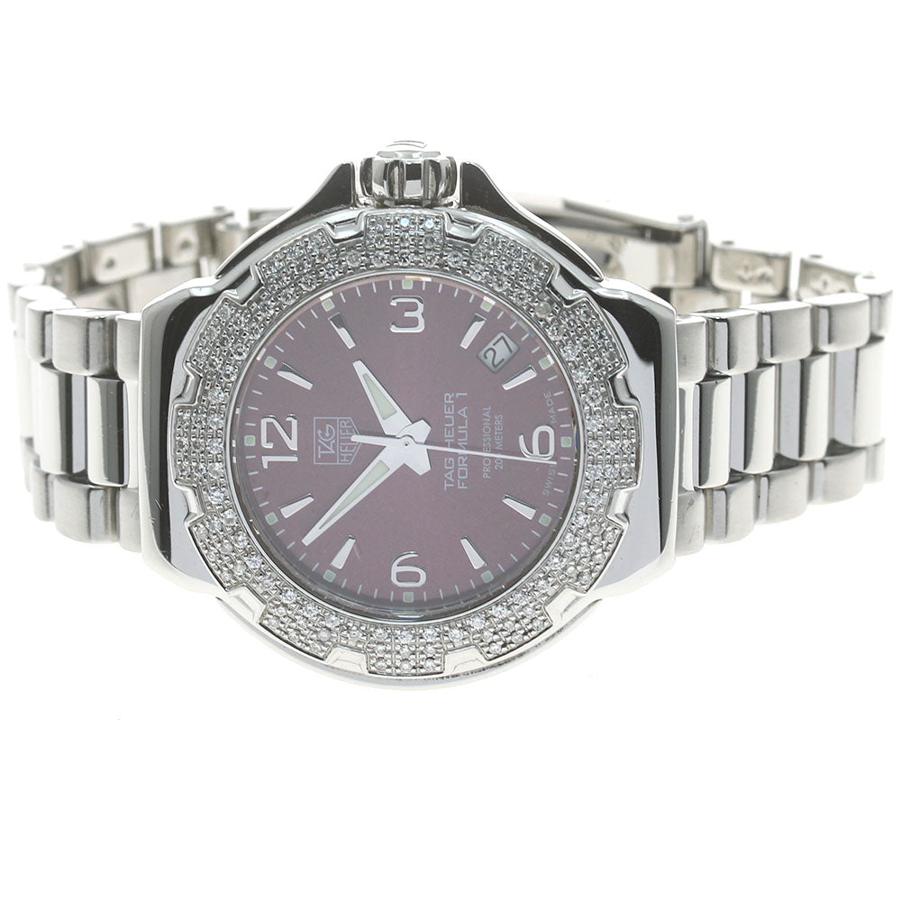 TAG HEUER Formula 1 WAC1219-0 date diamond bezel Quartz Ladies Watch_870780