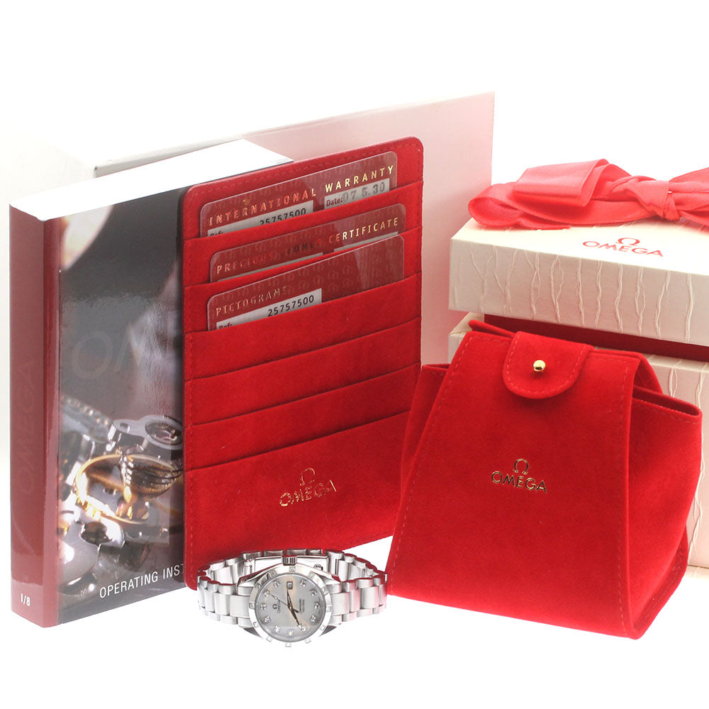 OMEGA Seamaster Aqua Terra 2575.75 11P Diamond Date Quartz Ladies Watch_870790
