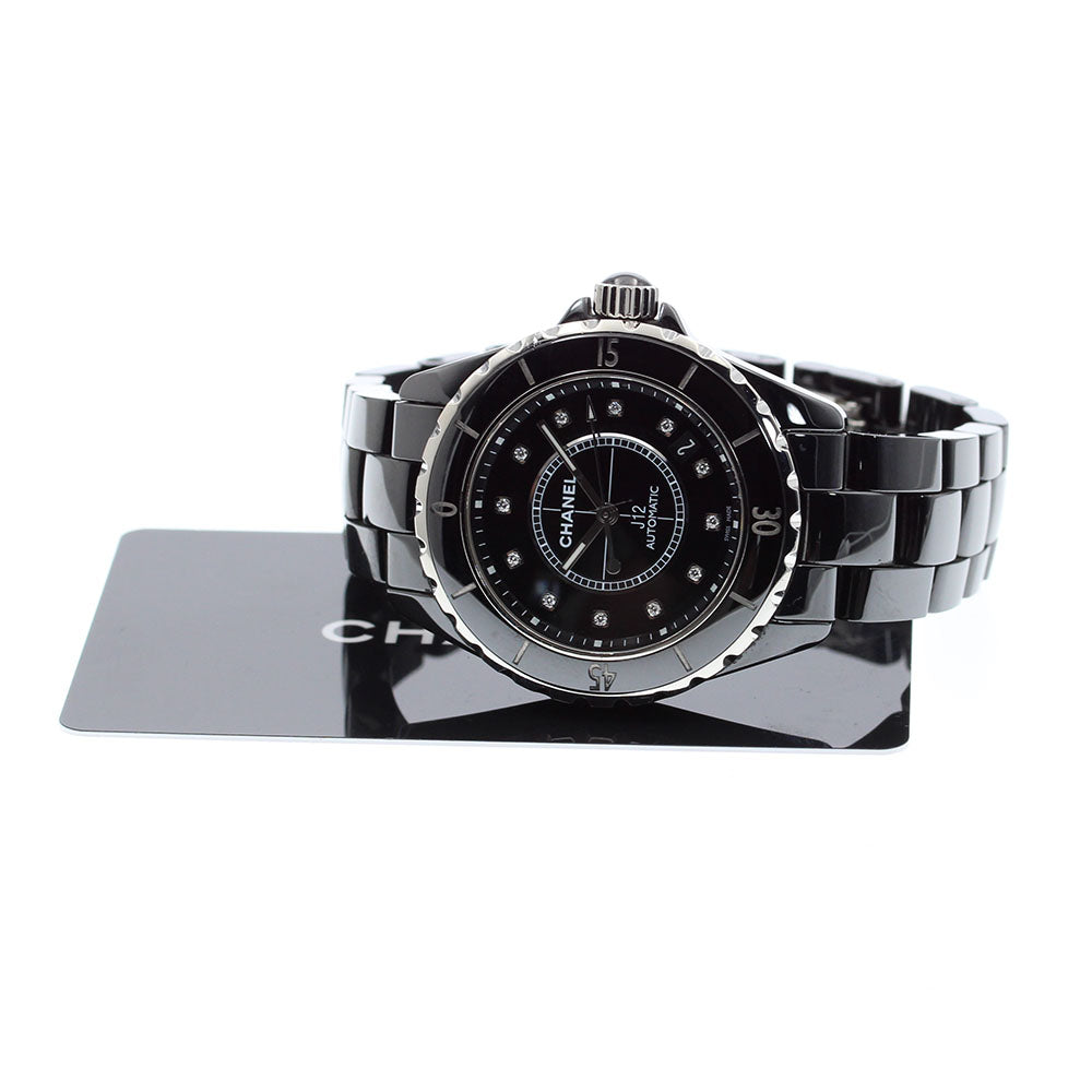 CHANEL J12 38mm H1626 Black ceramic 12P diamond Automatic Men's Watch_870796