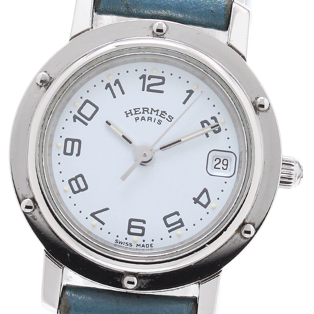 HERMES Clipper CL4.210 Date White Dial Quartz Ladies Watch_870805