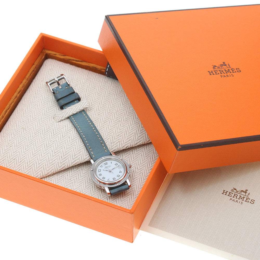 HERMES Clipper CL4.210 Date White Dial Quartz Ladies Watch_870805