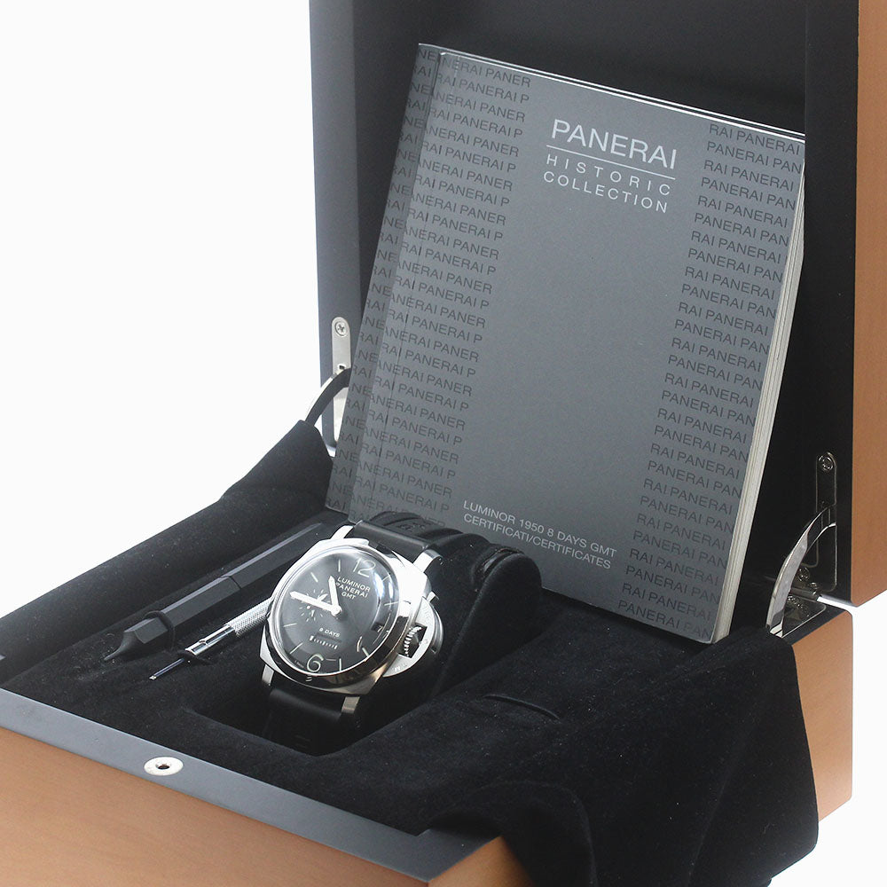 PANERAI Luminor GMT 8 Days PAM00233 Black Dial Hand Winding Men's Watch_870809