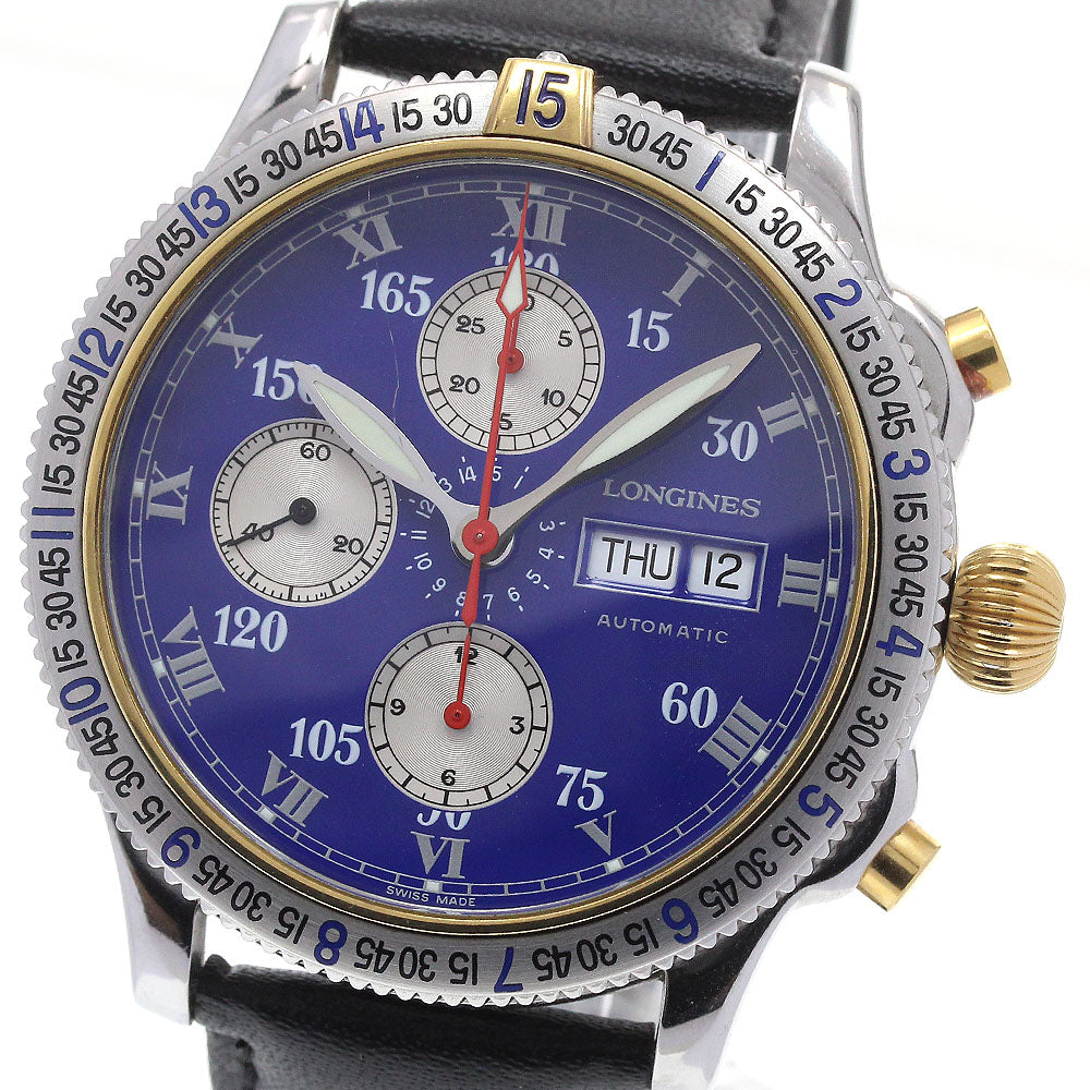LONGINES Lindberg L2.618.4 Day-Date Chronograph Blue Dial Automatic Men's_870821