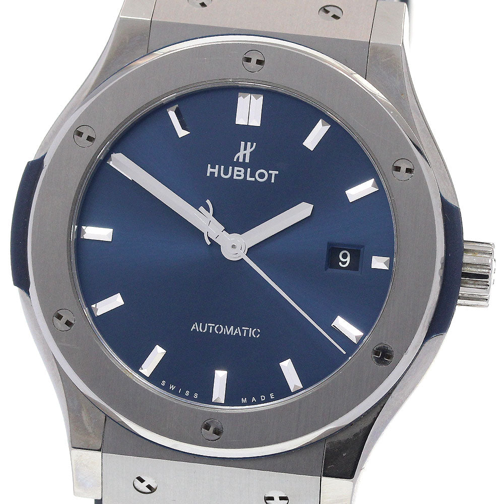 HUBLOT Classic Fusion Titanium 542.NX.7170.LR Date Navy Dial Automatic Men's Watch_870850