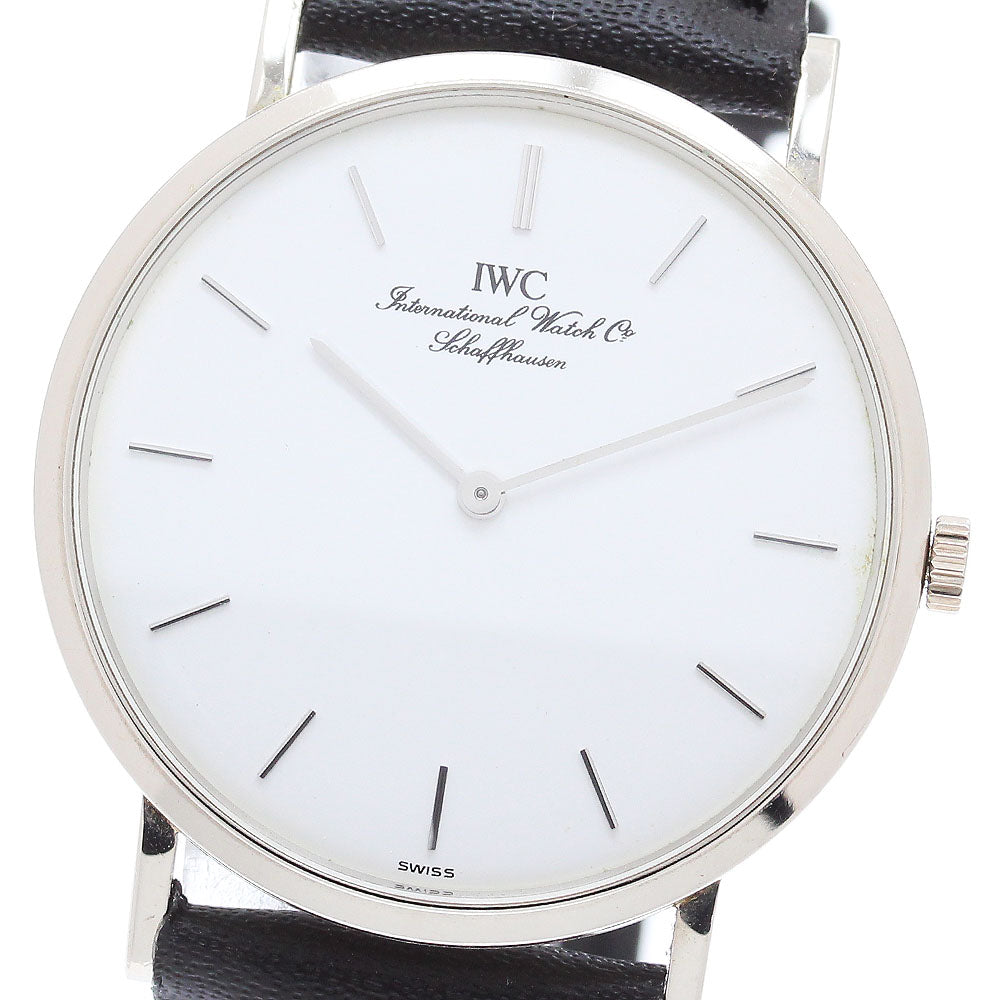 IWC SCHAFFHAUSEN K18WG white Dial Hand Winding Men's Watch_870921