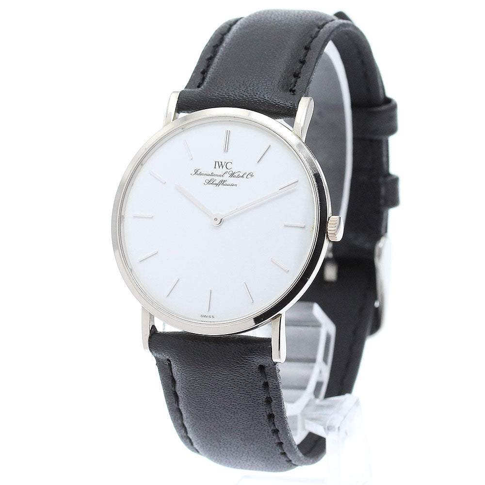 IWC SCHAFFHAUSEN K18WG white Dial Hand Winding Men's Watch_870921