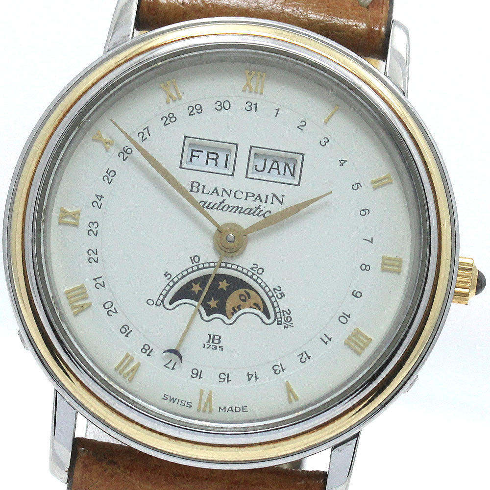 Blancpain Villeret complete calendar Moon phase white Dial Automatic Men's Watch_871201