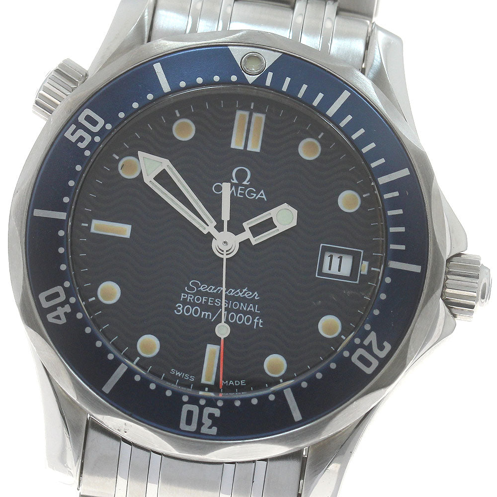 OMEGA Seamaster300 Professional 2561.80 Date Navy Dial Quartz Boy's Watch_871218