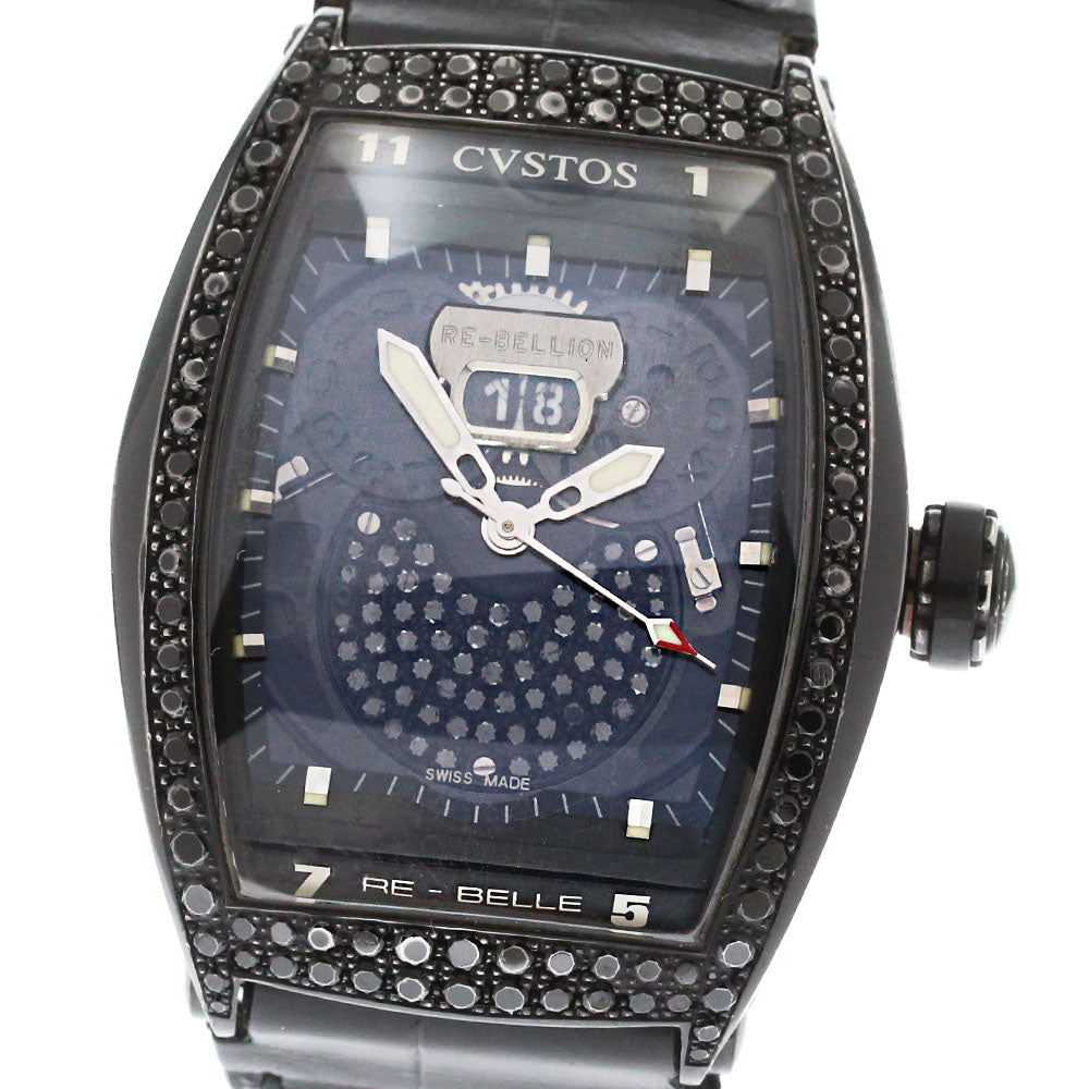 CVSTOS Rebellion CVT-RE-BELLION Diamond Bezel Black Diamond black Dial Automatic Men's Watch_871262