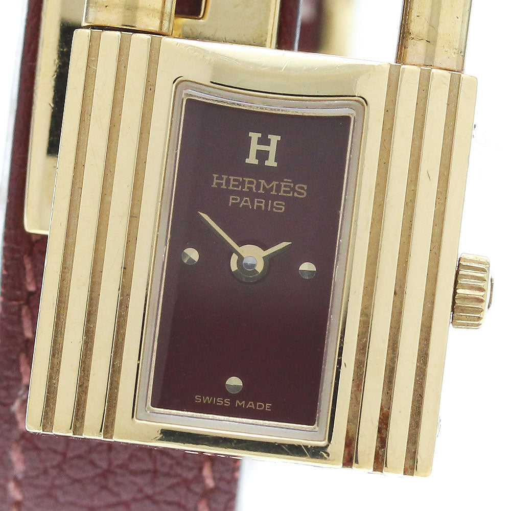 HERMES Kelly watch Wine-red Dial Quartz Ladies Watch_871264
