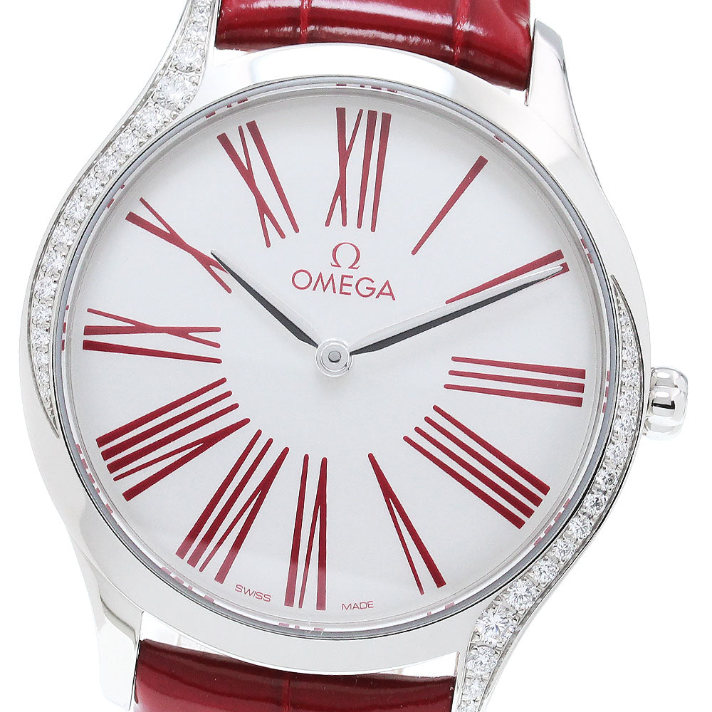 OMEGA De Ville Tresor 428.18.36.60.04.002 Diamond Bezel Silver Dial Quartz Boy's Watch_871267