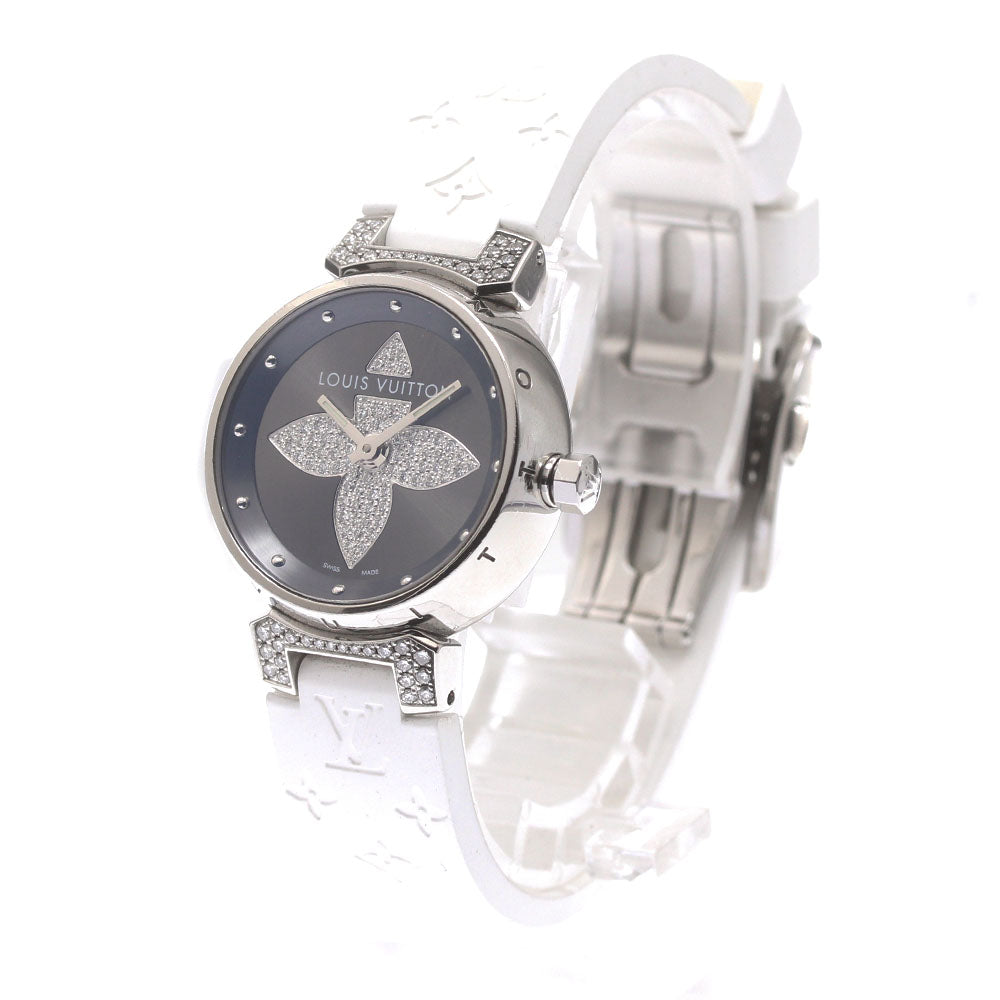 LOUIS VUITTON Tambour Forever Q121F diamond gray Dial Quartz Ladies Watch_871285