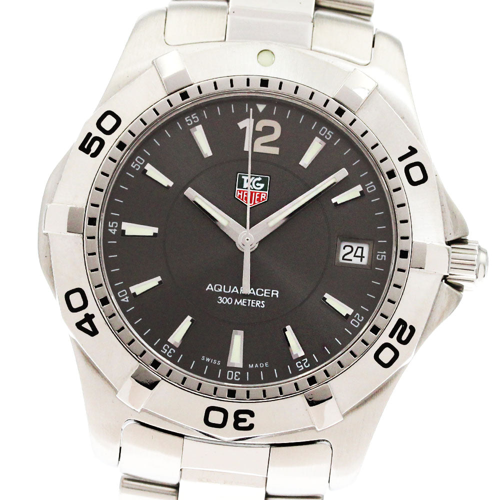 TAG HEUER Aqua racer WAF111E Date gray Dial Quartz Men's Watch_871293