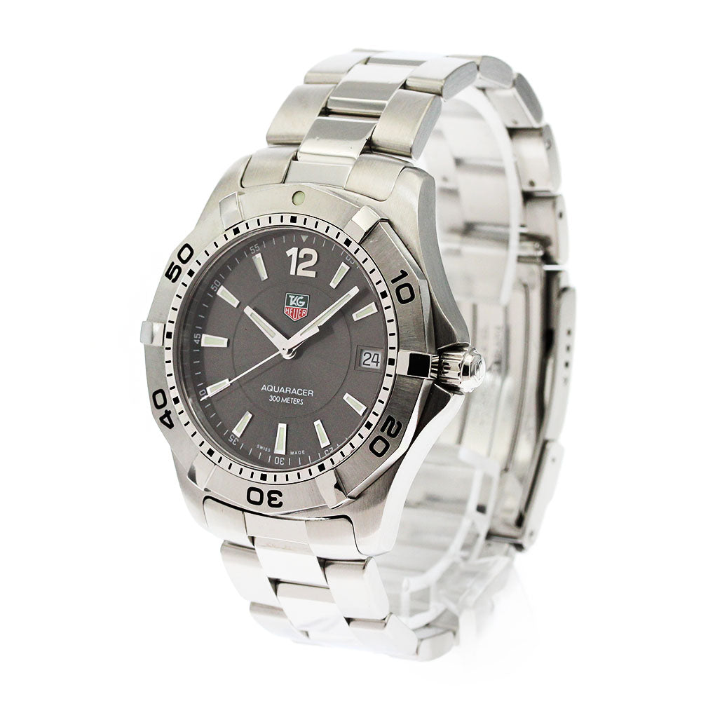 TAG HEUER Aqua racer WAF111E Date gray Dial Quartz Men's Watch_871293