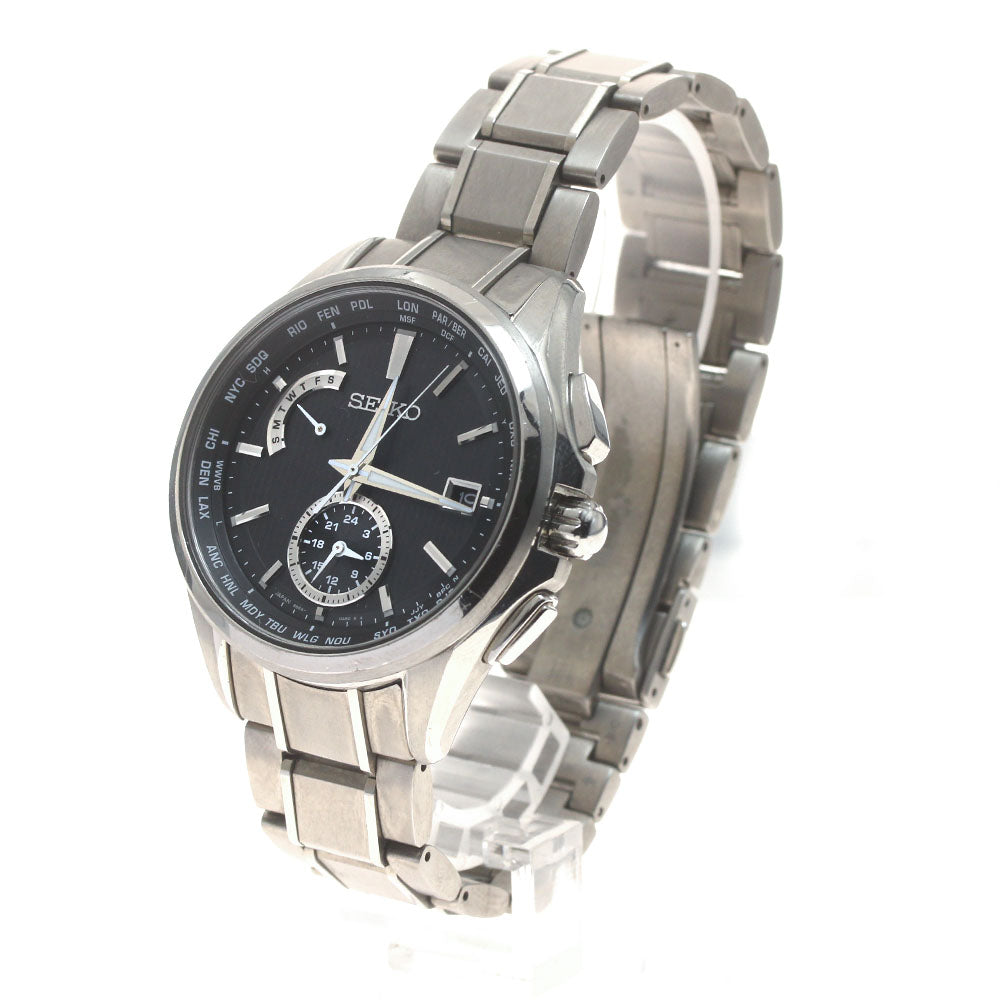 SEIKO Brights SAGA287/8B63-0AV0 Day-Date Solar Powered Radio Men's Watch_871295