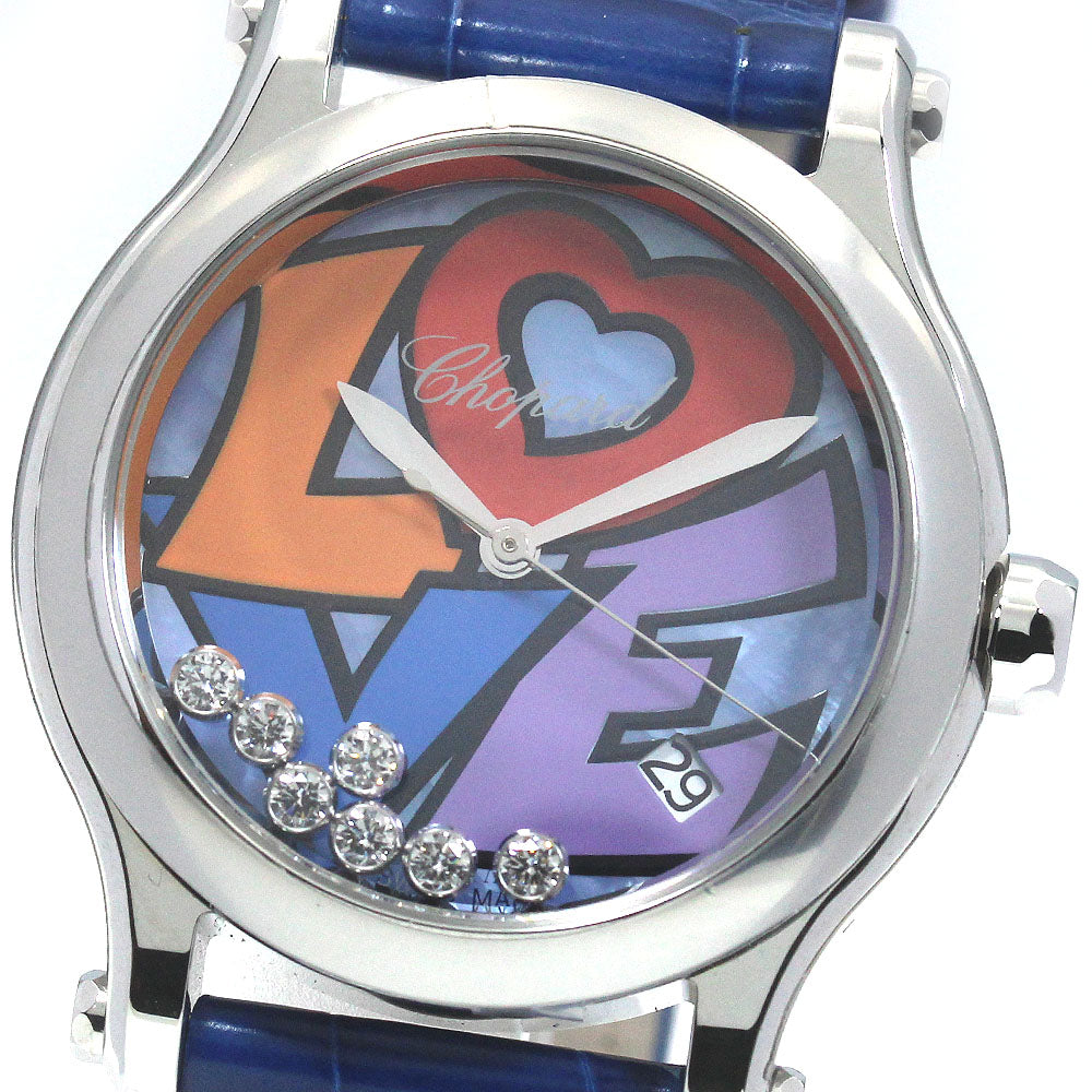 Chopard Happy Sports LOVE 1.4" 278559-3020 Moving 7P Diamond Limited to 250 pieces Blue shell Dial Automatic Men's Watch_871300