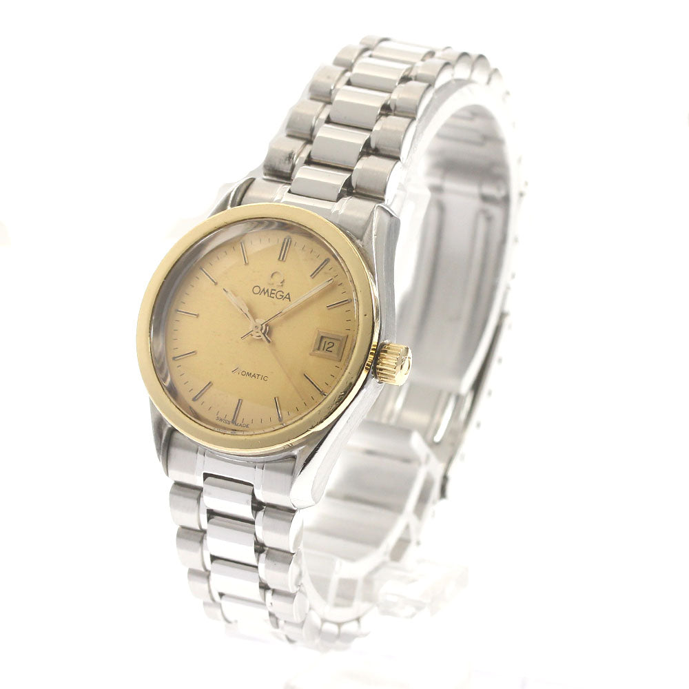 OMEGA Classic YG bezel date gold Dial Automatic Ladies Watch_871309