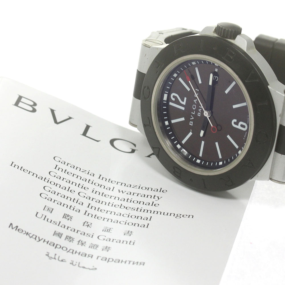 BVLGARI aluminum AL44TA Date black Dial Automatic Men's Watch_871316