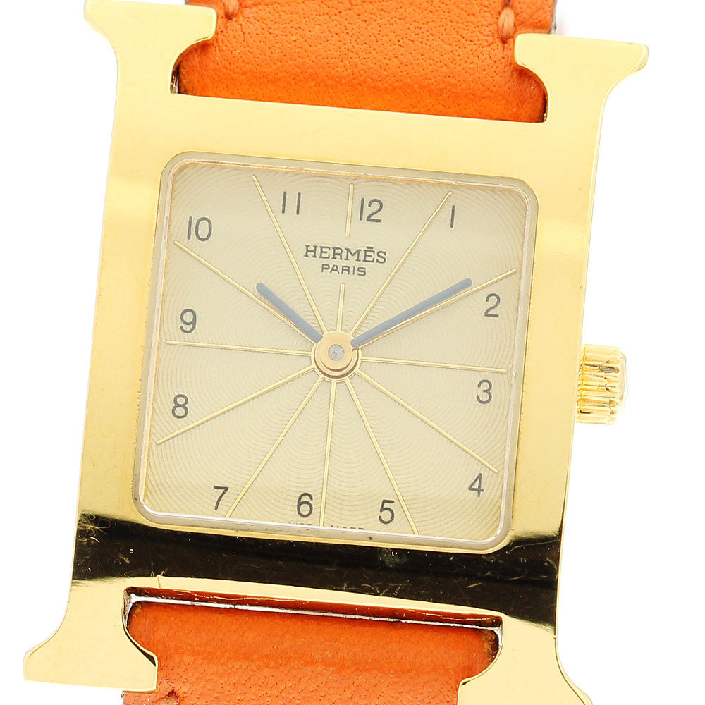 HERMES H watch HH1.201 gold Dial Quartz Ladies Watch_871317