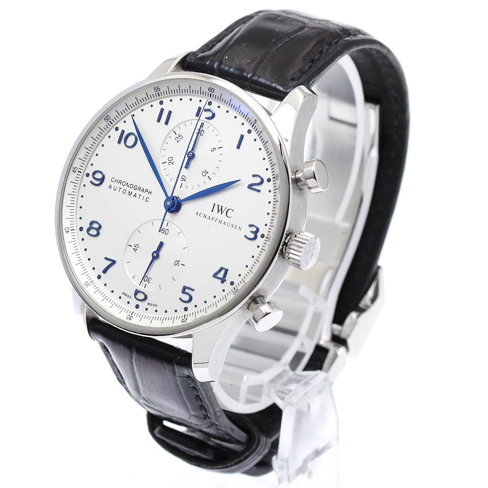 IWC SCHAFFHAUSEN Portuguese IW371446 Chronograph Silver Dial Automatic Men's Watch_871327