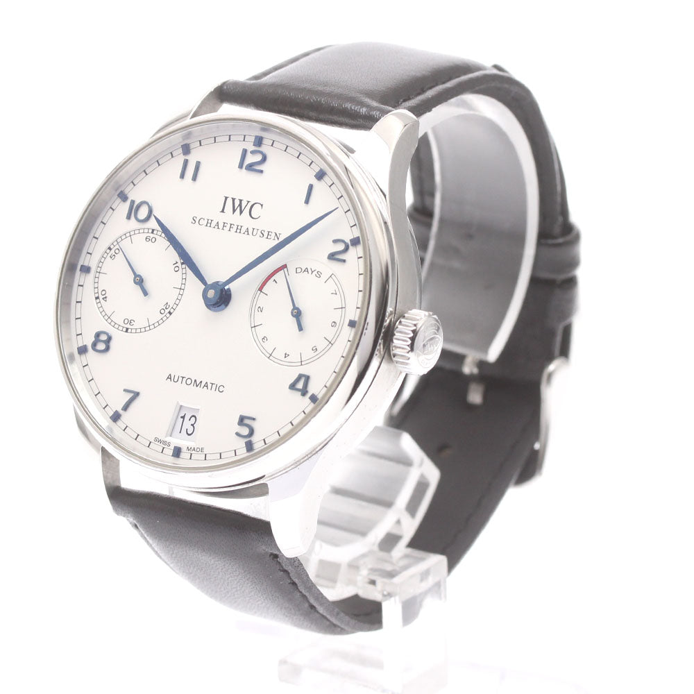 IWC SCHAFFHAUSEN Portugese IW500705 7 Days Silver Dial Automatic Men's_871335