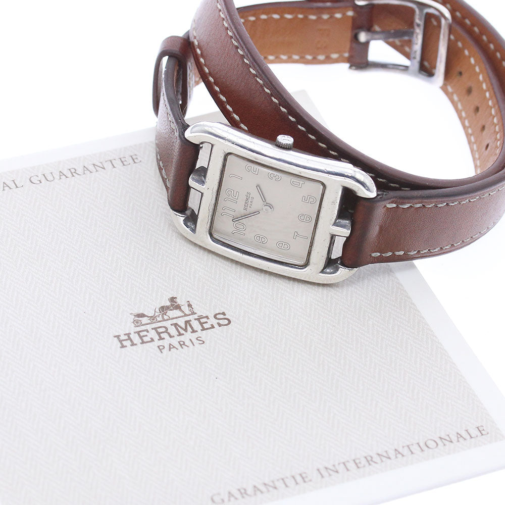 HERMES Cape Cod CC1.250 Double Tour Silver Dial Quartz Ladies Watch_871343
