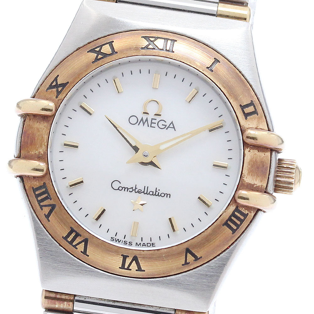OMEGA Constellation 1362.70 White shell dial YG2 tone half bar White shell Dial Quartz Ladies Watch_871401