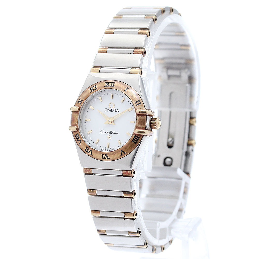 OMEGA Constellation 1362.70 White shell dial YG2 tone half bar White shell Dial Quartz Ladies Watch_871401