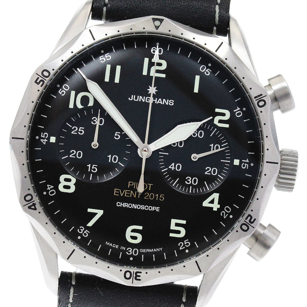 JUNGHANS Meister Pilot 027/3592.00 Chronograph black Dial Automatic Men's_871422