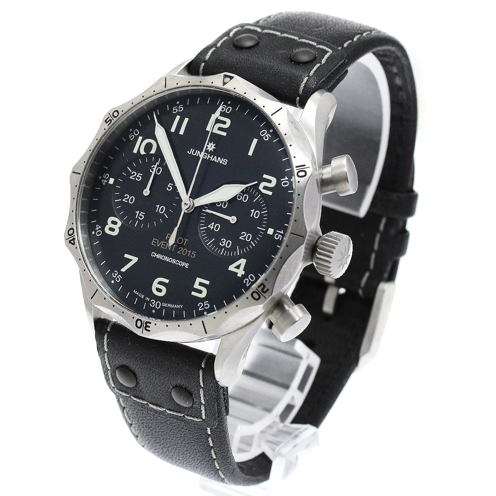 JUNGHANS Meister Pilot 027/3592.00 Chronograph black Dial Automatic Men's_871422