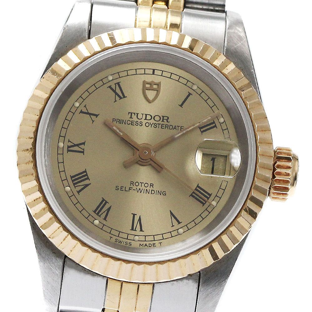 TUDOR Princess Oyster Date 92413N YG bezel gold Dial Automatic Ladies_871434