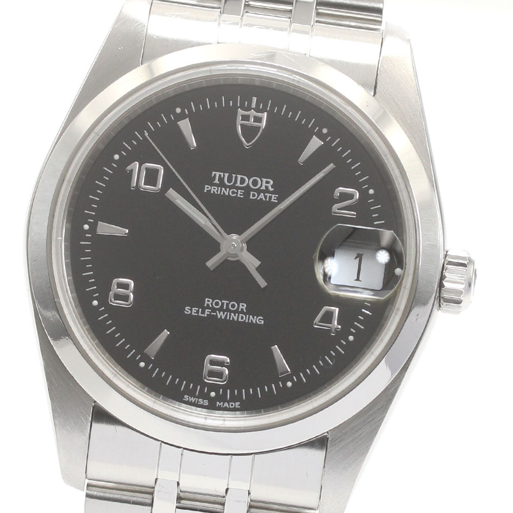 TUDOR Prince Date 74000N Date black Dial Automatic Boy's Watch_871457