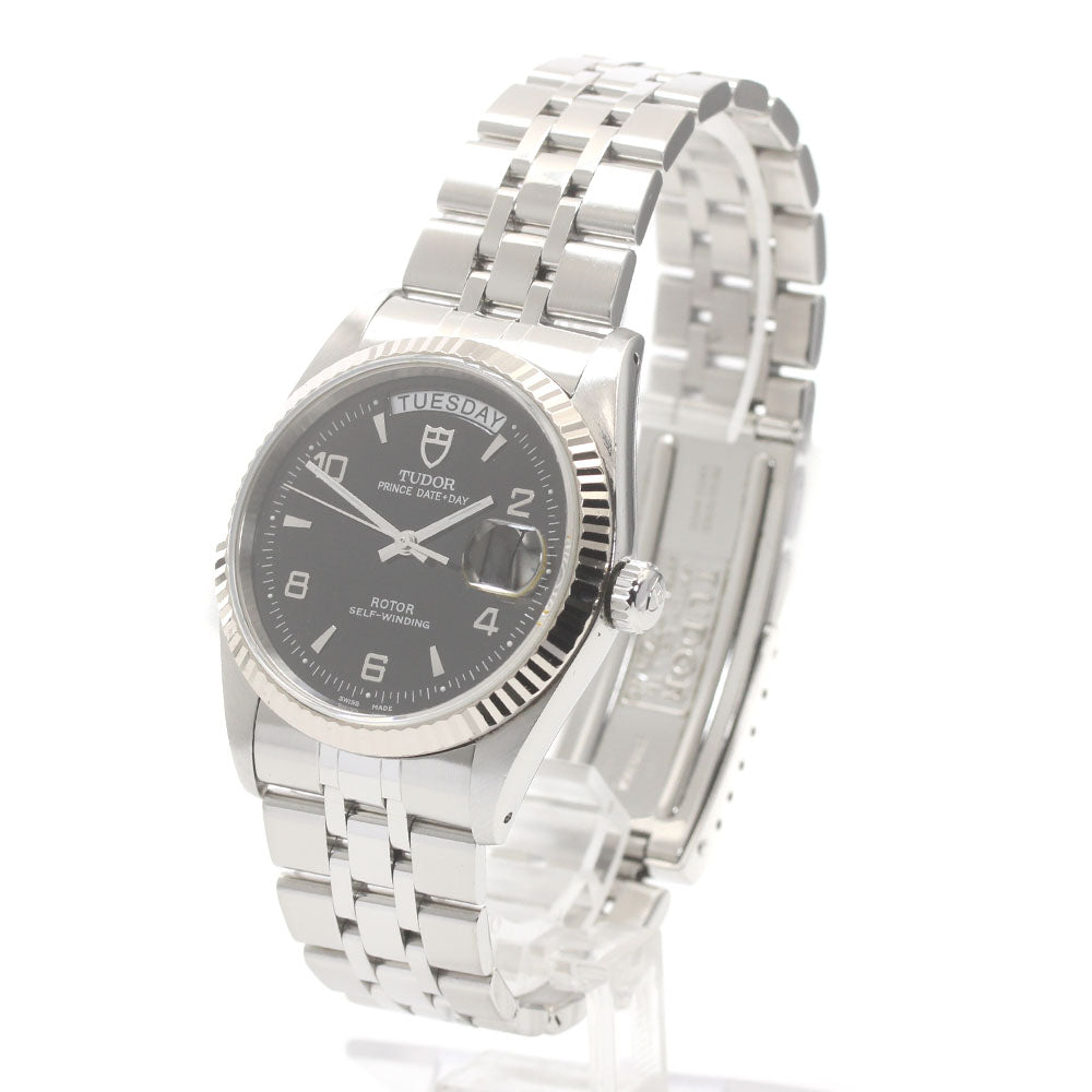 TUDOR Prince Date Day 76214 WG bezel Black Dial Automatic Men's Watch_871459