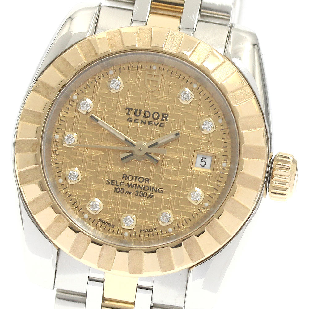 TUDOR Classic 22013 YG2 tone Cal.2671 10P diamond Automatic Ladies _871468