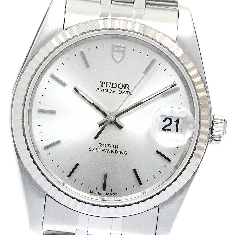 TUDOR Prince Date 74034 WG bezel Silver Dial Automatic Men's Watch_871472