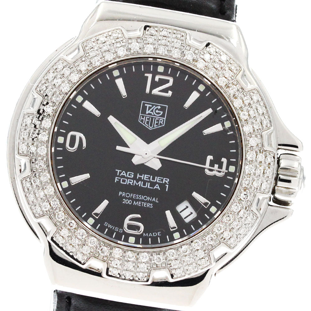 TAG HEUER Formula 1 WAC1214-0 diamond bezel date black Dial Quartz Ladies_871489