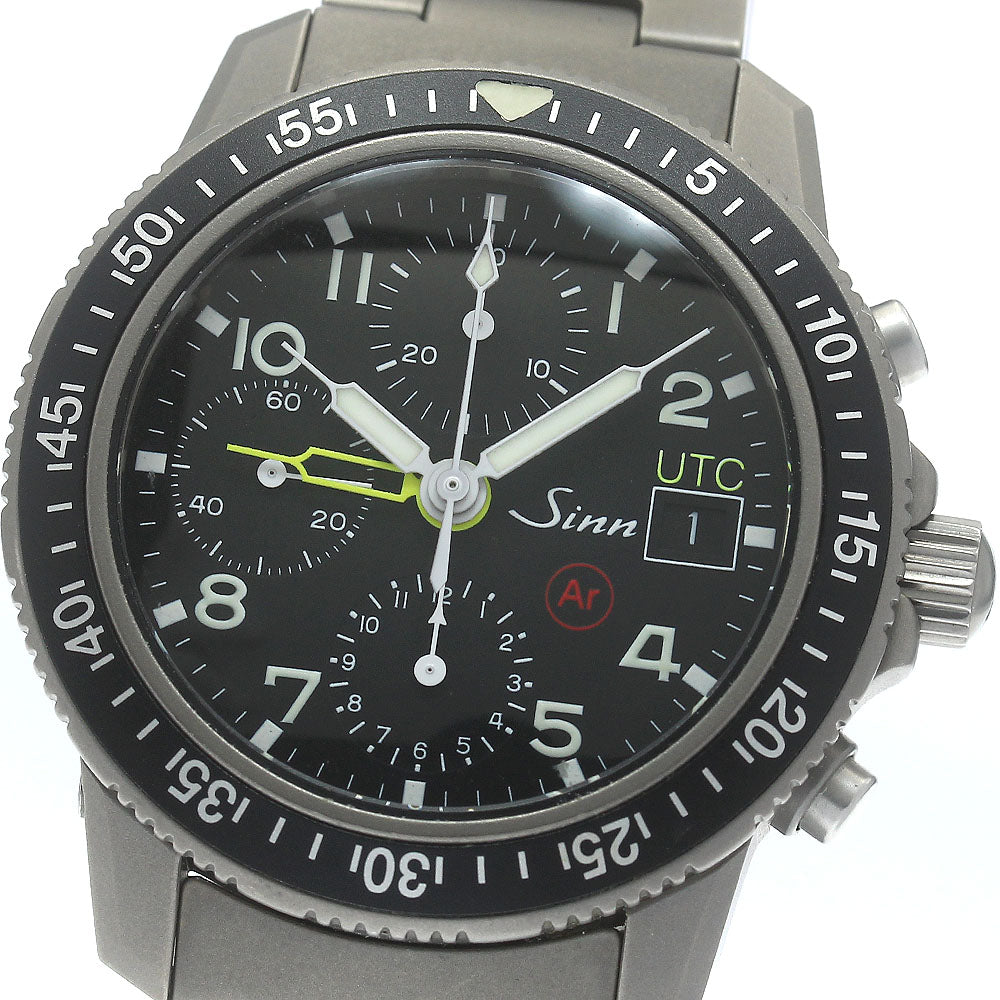 Sinn 103.TI.AR.UTC Day-Date Chronograph black Dial Automatic Men's Watch_871496