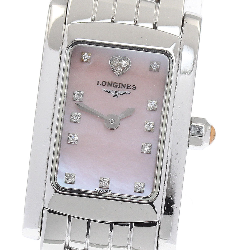 LONGINES Dolcevita L5.158.4 diamond Pink shell Dial Quartz Ladies Watch_871497