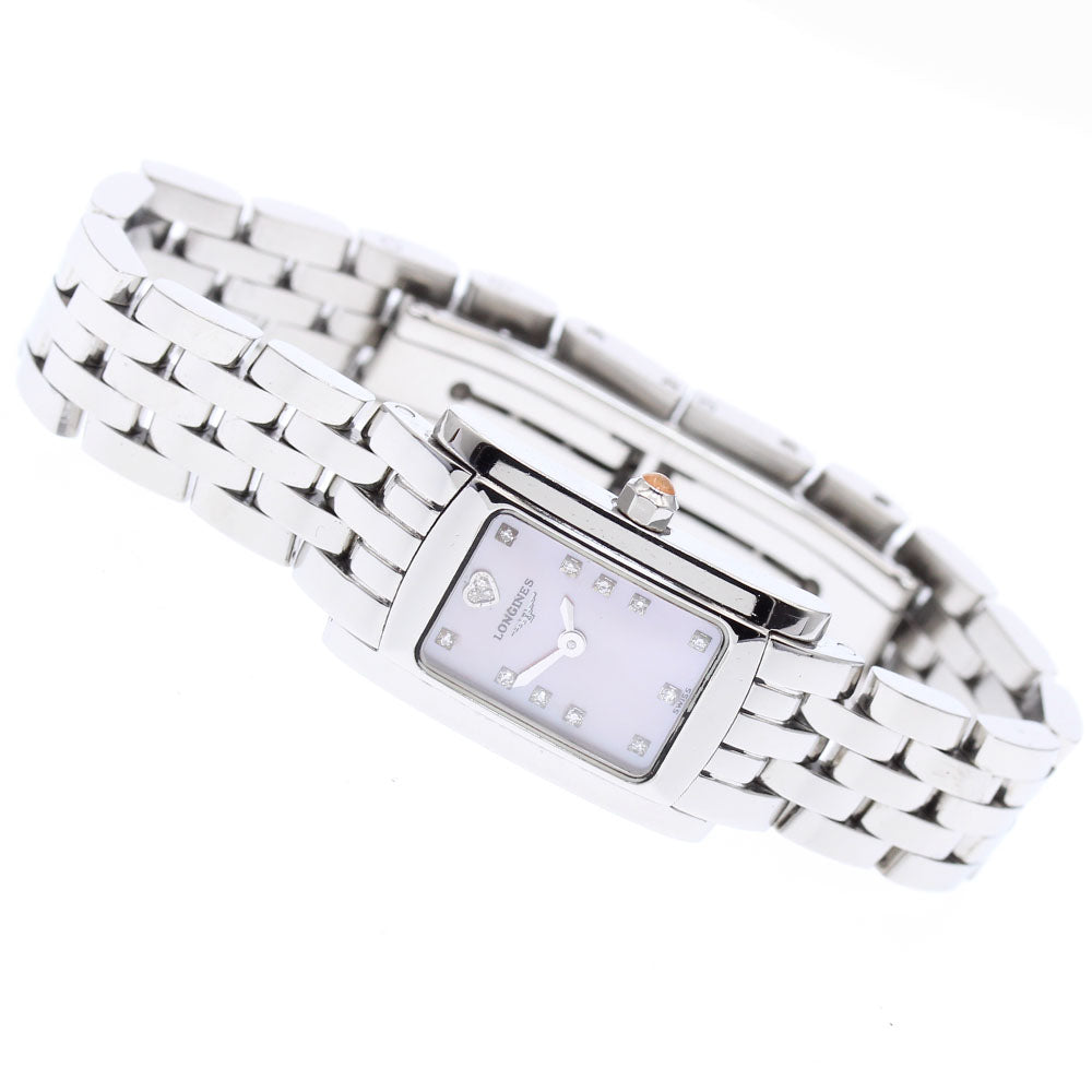 LONGINES Dolcevita L5.158.4 diamond Pink shell Dial Quartz Ladies Watch_871497