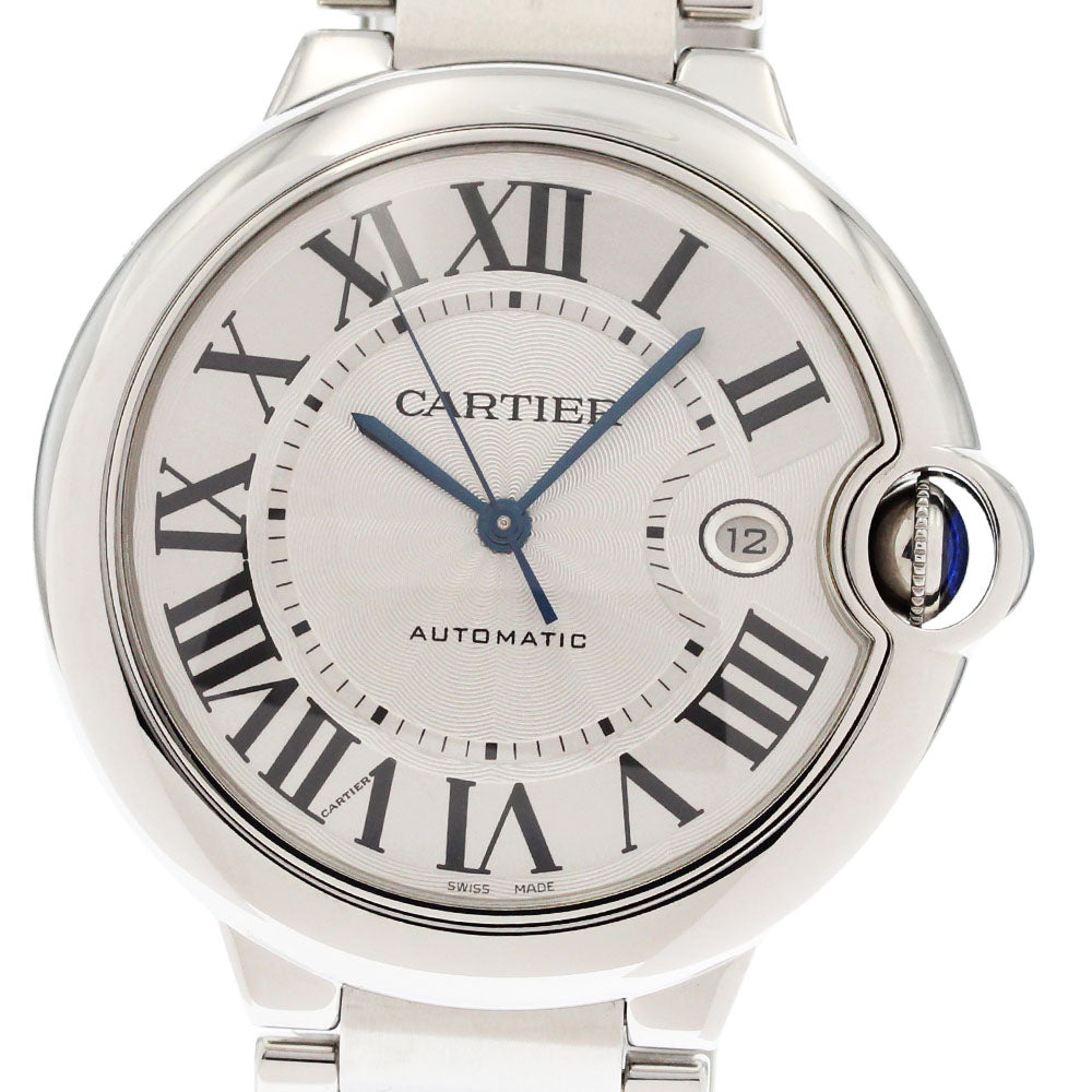 CARTIER Baron Blue LM W69012Z4 Date Silver Dial Automatic Men's Watch_871504