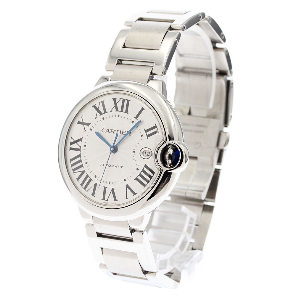 CARTIER Baron Blue LM W69012Z4 Date Silver Dial Automatic Men's Watch_871504