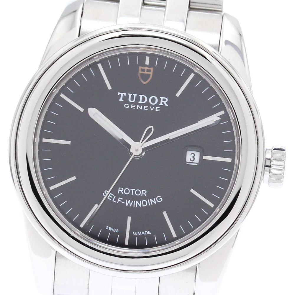 TUDOR Glamor date 53000 Black Dial Automatic Boy's Watch_871512