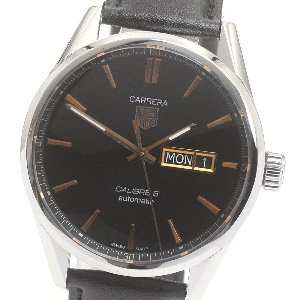 TAG HEUER Carrera Caliber 5 WAR201C-1 Day date black Dial Automatic Men's_871513