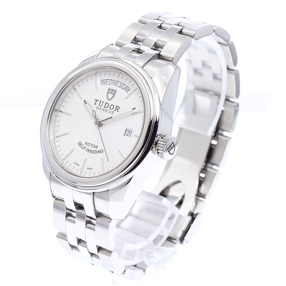 TUDOR Glamour 56000 Date day white Dial Automatic Men's Watch_871547